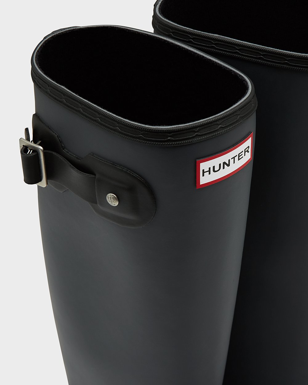 Women Hunter Original Tour Foldable | Tall Rain Boots Black | NZ-31572-TKCY